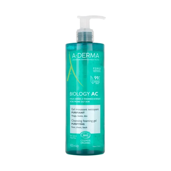 Biology-AC Gel Moussant Nettoyant Purifiant 200 ml – A-Derma A-Derma Biology-AC Gel Moussant Nettoyant Purifiant 200 ml | ParaforYou Maroc