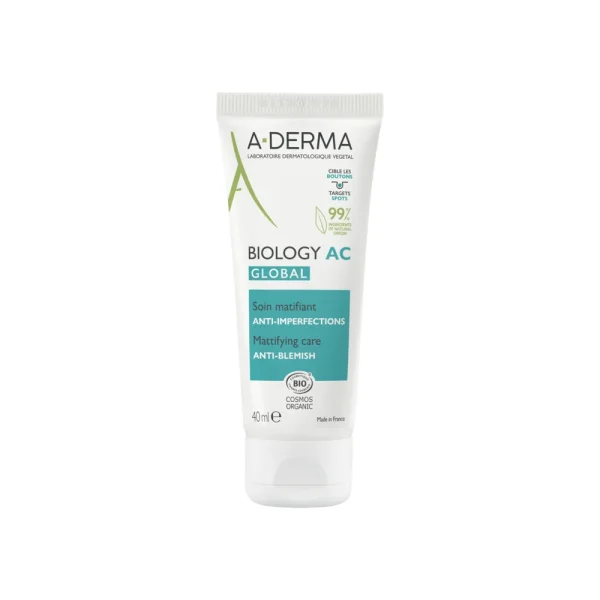 Biology-AC Global Soin Matifiant Anti-Imperfections 40 ml – A-Derma A-Derma Biology-AC Global Soin Matifiant Anti-Imperfections 40 ml – peaux à imperfections | ParaforYou Maroc