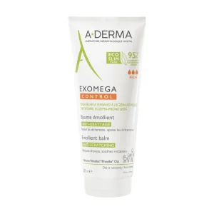 A-Derma Exomega Control Baume Émollient Anti-Grattage 200 ml – soin hydratant visage, peaux sensibles | ParaforYou Maroc
