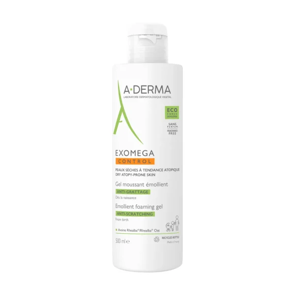 Exomega Control Gel Lavant Émollient Anti-Grattage 2en1 500 ml – A-Derma A-Derma Exomega Control Gel Lavant Émollient Anti-Grattage 2en1 500 ml – hygiène du corps | ParaforYou Maroc