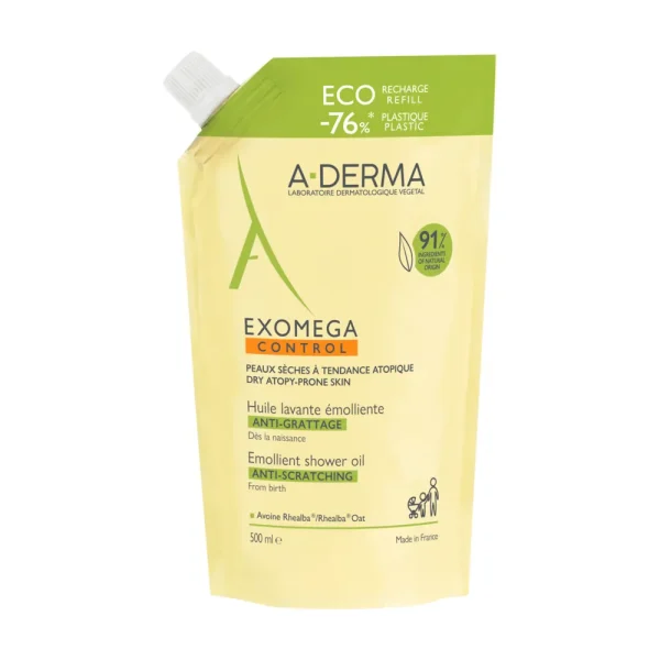 Exomega Control Huile Lavante Émolliente Anti-Grattage 500 ml – A-Derma A-Derma Exomega Control Huile Lavante Émolliente Anti-Grattage 500 ml – hygiène du corps | ParaforYou Maroc