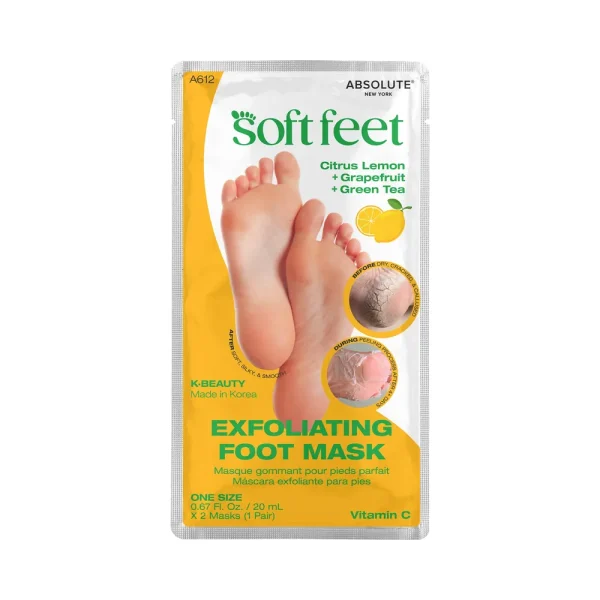 Exfolianting Foot Mask Coconut Shea Butter Lavender – Absolute New York Absolute New York Exfolianting Foot Mask Coconut Shea Butter Lavender – gommages corps | ParaforYou Maroc
