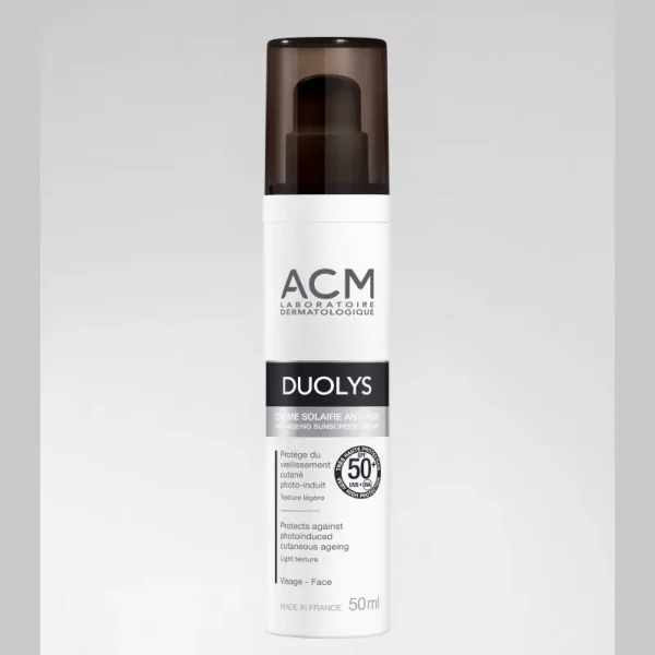 Duolys Crème Solaire Anti-Âge SPF50+ 50 ml – ACM ACM Duolys Crème Solaire Anti-Âge SPF50+ 50 ml – protection solaire visage | ParaforYou Maroc