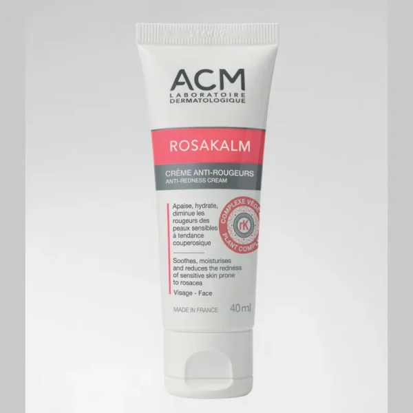 Rosakalm Crème Anti-Rougeurs 40 ml – ACM ACM Rosakalm Crème Anti-Rougeurs 40 ml – soin hydratant visage, peaux sensibles | ParaforYou Maroc