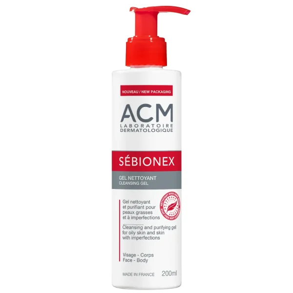 Sébionex Gel Nettoyant 200 ml – ACM ACM Sébionex Gel Nettoyant 200 ml | ParaforYou Maroc