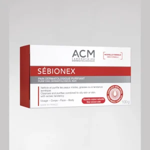 ACM Sébionex Pain Dermatologique Purifiant 100 g – hygiène du corps | ParaforYou Maroc