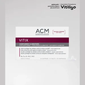 ACM Vitix Dépigmentation et Vitiligo 30 Comprimés – compléments alimentaires | ParaforYou Maroc
