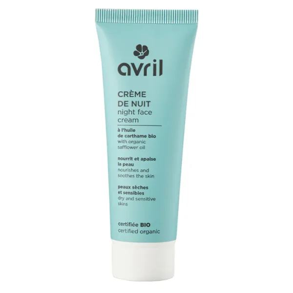 Crème de Nuit P.seches et Sensibles 50 ml – Avril Avril Crème de Nuit P.seches et Sensibles 50 ml – soin hydratant visage | ParaforYou Maroc