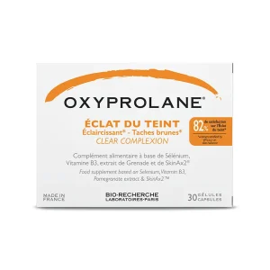 Bio-Recherche Oxyprolane Éclat du Teint Éclaircissant et Taches Brunes 30 Gélules | ParaforYou Maroc