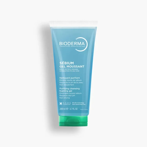 Sébium Gel Moussant Nettoyant Purifiant 200 ml – Bioderma Bioderma Sébium Gel Moussant Nettoyant Purifiant 200 ml | ParaforYou Maroc