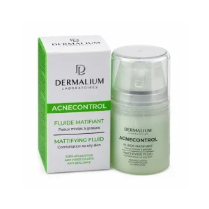 Dermalium Acnecontrol Fluide Matifiant 50 ml – soins anti-imperfections | ParaforYou Maroc