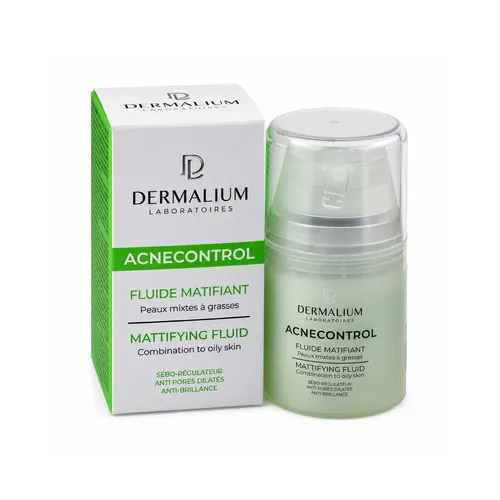 Acnecontrol Fluide Matifiant 50 ml – Dermalium Dermalium Acnecontrol Fluide Matifiant 50 ml – soins anti-imperfections | ParaforYou Maroc