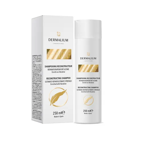 Shampoing Reconstructeur à la Kératine 250 ml – Dermalium Dermalium Shampoing Reconstructeur à la Kératine 250 ml – shampoing | ParaforYou Maroc