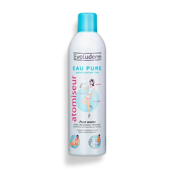 Atomisseur Eau Pure 400 ml – Evoluderm Evoluderm Atomisseur Eau Pure 400 ml – soin hydratant visage | ParaforYou Maroc