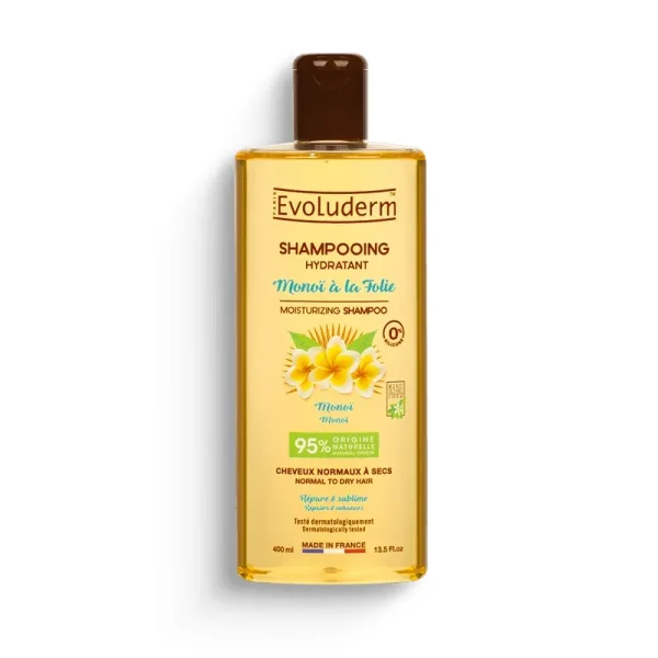 Shampoing Monoï à la Folie 400 ml – Evoluderm Evoluderm Shampoing Monoï à la Folie 400 ml – shampoing | ParaforYou Maroc