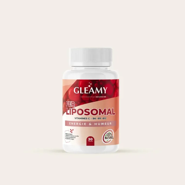 Fer Liposomal Vitamine C, B6, B9 et B12 Énergie et Humeur 30 Gélules – Gleamy Gleamy Fer Liposomal Vitamine C, B6, B9 et B12 Énergie et Humeur 30 Gélules – compléments minceur et détox | ParaforYou Maroc