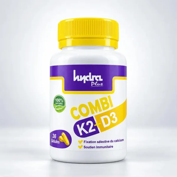 Combi K2 D3 36 Capsules – Hydra Plus Hydra Plus Combi K2 D3 36 Capsules – compléments vitalité et immunité | ParaforYou Maroc