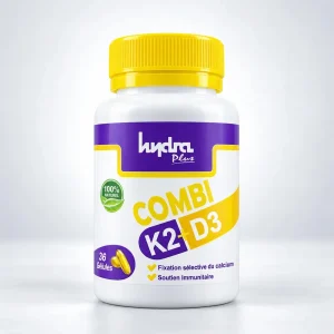 Hydra Plus Combi K2+D3 60 Capsules – compléments vitalité et immunité | ParaforYou Maroc