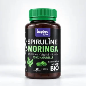Hydra Plus Spiruline Moringa 60 Comprimés – compléments vitalité et immunité | ParaforYou Maroc