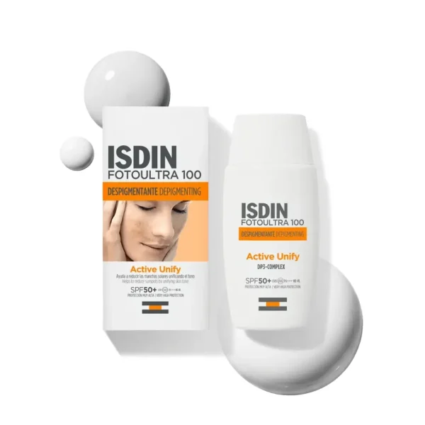 Fotoultra 100 Active Unify Solaire Depigmentant SPF50+ 50 ml – ISDIN ISDIN Fotoultra 100 Active Unify Solaire Depigmentant SPF50+ 50 ml – protection solaire visage | ParaforYou Maroc