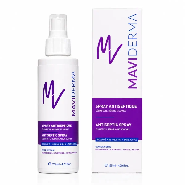 Spray Antiseptique 125 ml – Maviderma Maviderma Spray Antiseptique 125 ml – pansements et premiers soins | ParaforYou Maroc
