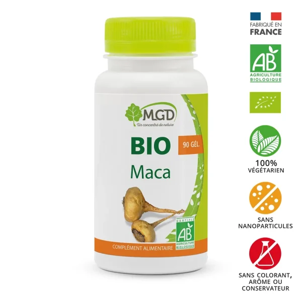 Bio Maca 90 Gélules – MGD Nature MGD Nature Bio Maca 90 Gélules – compléments alimentaires | ParaforYou Maroc