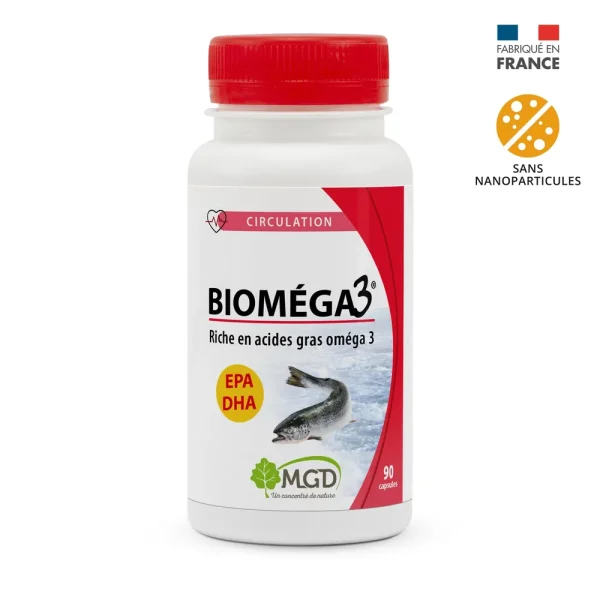 Circulation Biomega 3 Epa/dha 90 Capsules – MGD Nature MGD Nature Circulation Biomega 3 Epa/dha 90 Capsules – compléments vitalité et immunité | ParaforYou Maroc