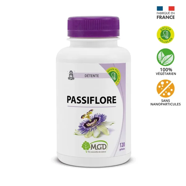 Détente Passiflore 120 Gélules – MGD Nature MGD Nature Détente Passiflore 120 Gélules – compléments digestion et transit | ParaforYou Maroc