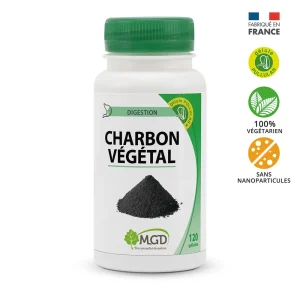 MGD Nature Digestion Charbon Végétal 120 Gélules – compléments digestion et transit | ParaforYou Maroc
