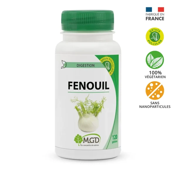 Digestion Fenouil 120 Gélules – MGD Nature MGD Nature Digestion Fenouil 120 Gélules – compléments digestion et transit | ParaforYou Maroc