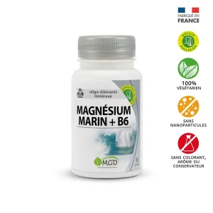MGD Nature Oligo-Éléments Minéraux Magnésium Marin + B6 30 Gélules – compléments vitalité et immunité | ParaforYou Maroc