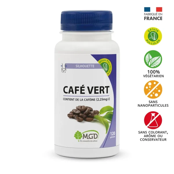 Silhouette Café Vert 120 Gélules – MGD Nature MGD Nature Silhouette Café Vert 120 Gélules – compléments minceur et détox | ParaforYou Maroc