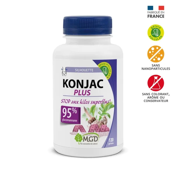 Silhouette Konjac Plus 120 Gélules – MGD Nature MGD Nature Silhouette Konjac Plus 120 Gélules – compléments minceur et détox | ParaforYou Maroc