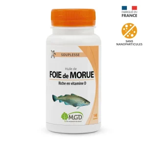 MGD Nature Souplesse Huile de Foie de Morue 140 Gélules – compléments alimentaires | ParaforYou Maroc