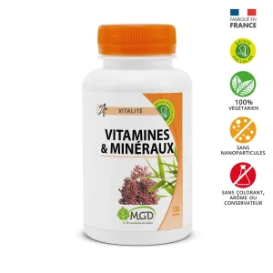 MGD Nature Vitalité Vitamines et Minéraux 120 Gélules – compléments vitalité et immunité | ParaforYou Maroc