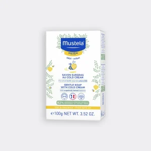 Bébé-Enfant Savon Surgras au Cold Cream 100 g – Mustela Mustela Bébé-Enfant Savon Surgras au Cold Cream 100 g – toilette bébé | ParaforYou Maroc