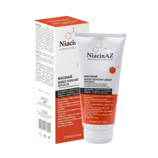 Niacihair Masque Hydratant Lissant Anti-Chute 200 ml – Niacinaz Niacinaz Niacihair Masque Hydratant Lissant Anti-Chute 200 ml – soins anti-chute | ParaforYou Maroc