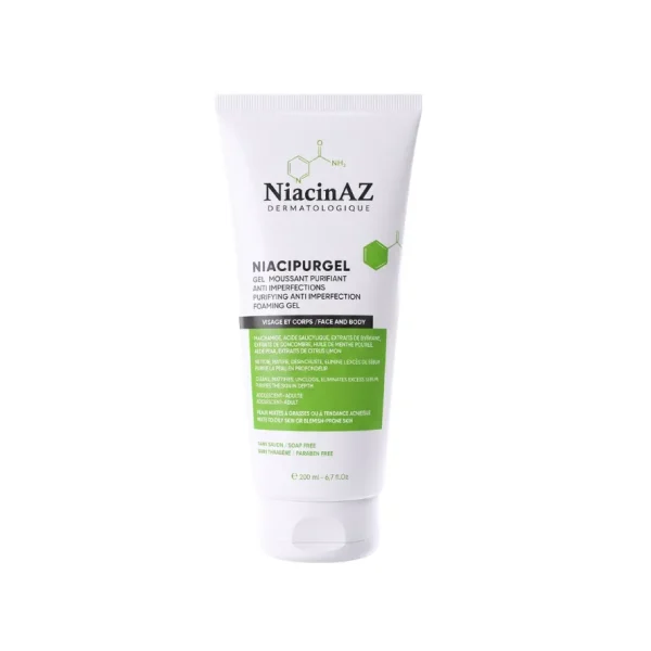 Niacipurgel Gel Moussant Purifiant 200 ml – Niacinaz Niacinaz Niacipurgel Gel Moussant Purifiant 200 ml – nettoyant visage | ParaforYou Maroc