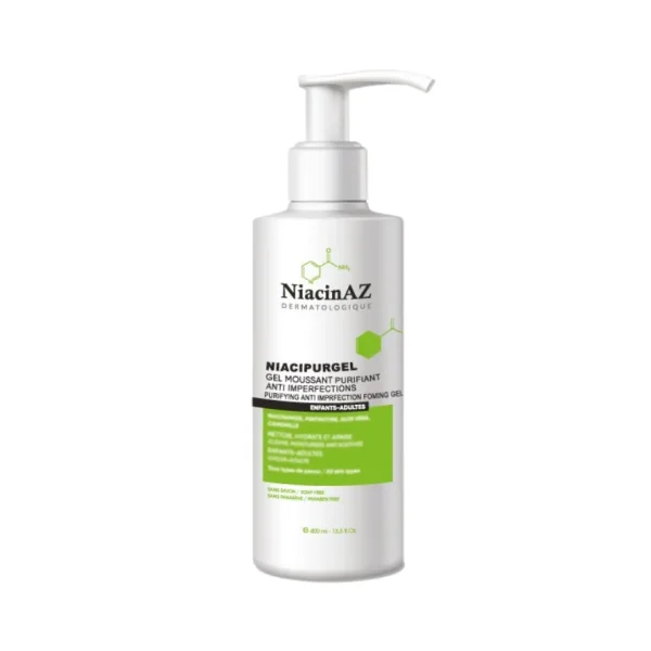 Niacipurgel Gel Moussant Purifiant 400 ml – Niacinaz Niacinaz Niacipurgel Gel Moussant Purifiant 400 ml – nettoyant visage | ParaforYou Maroc