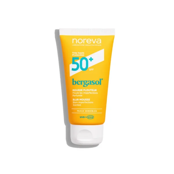 Bergasol Écran Blur Mousse Flouteur Spf50+ 50m – Noreva Noreva Bergasol Écran Blur Mousse Flouteur Spf50+ 50m – protection solaire visage | ParaforYou Maroc
