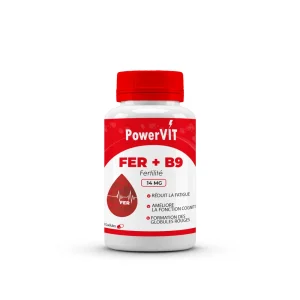 Powervit Fer + B9 14mg 30 Gélules – compléments alimentaires | ParaforYou Maroc