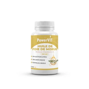 Powervit Huile de Foie de Morue 500mg 60 Gélules – compléments alimentaires | ParaforYou Maroc