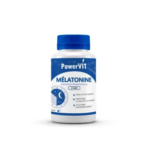 Powervit Mélatonine 2mg 30 Gélules – compléments sommeil et stress | ParaforYou Maroc
