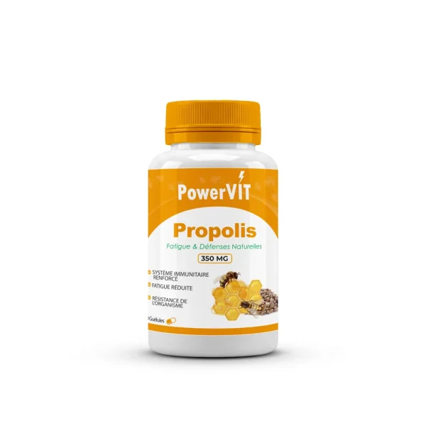 Propolis 350mg 60 Gélules – Powervit Powervit Propolis 350mg 60 Gélules – compléments alimentaires | ParaforYou Maroc