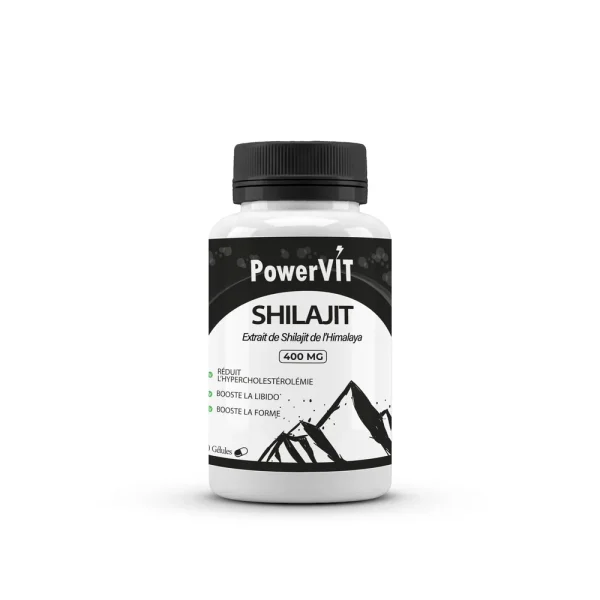 Shilajit 400mg 30 Gélules – Powervit Powervit Shilajit 400mg 30 Gélules – compléments alimentaires | ParaforYou Maroc
