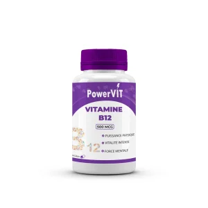 Powervit Vitamine B12 500mcg 60 Gélules – compléments vitalité et immunité | ParaforYou Maroc