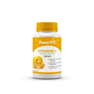 Powervit Vitamine C 500mg 60 Gélules – compléments vitalité et immunité | ParaforYou Maroc