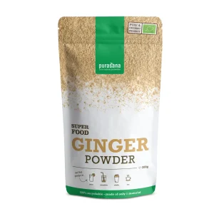 Purasana Gingembre Bio en Poudre 200 g – compléments alimentaires | ParaforYou Maroc