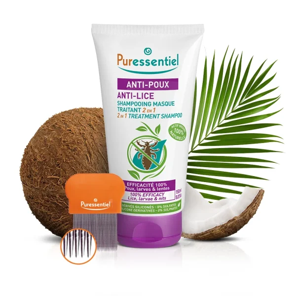 Anti-poux Shampoing Masque Traitant 2en 1 150 ml – Puressentiel Puressentiel Anti-poux Shampoing Masque Traitant 2en 1 150 ml – shampoing | ParaforYou Maroc