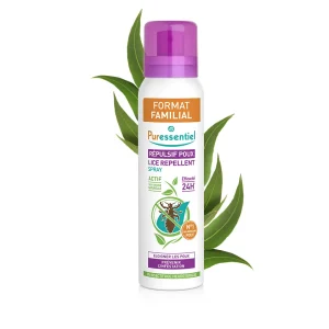 ANTI POUX SPRAY RÉPULSIF 24H FORMAT FAM 200 ml – Puressentiel Puressentiel ANTI POUX SPRAY RÉPULSIF 24H FORMAT FAM 200 ml – toilette bébé | ParaforYou Maroc